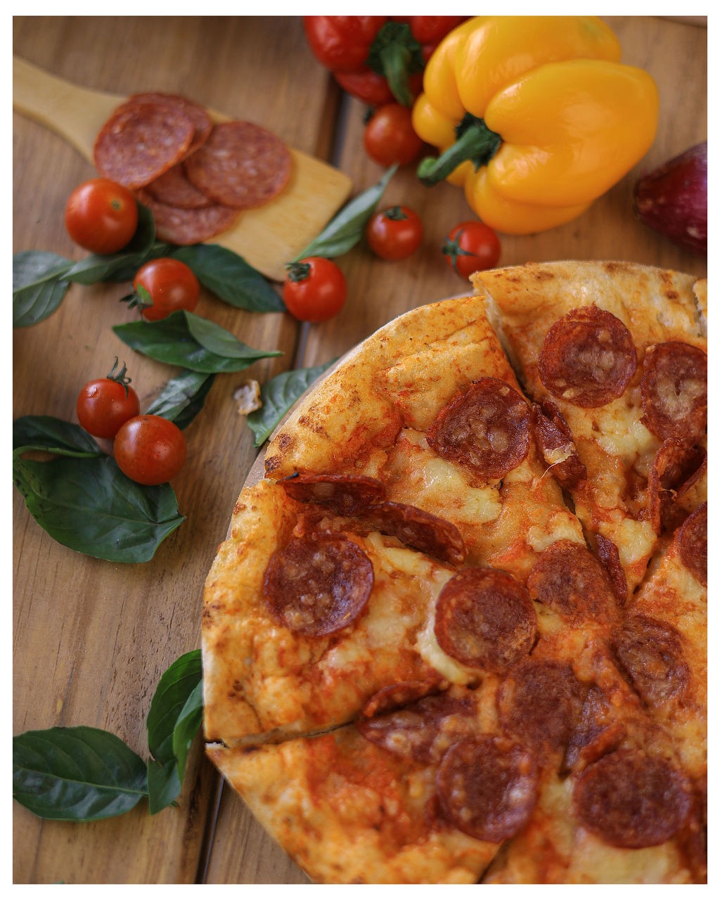 Pepperoni pizza at Crust & Cone