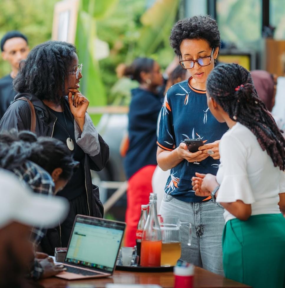 Guests meeting and connecting at Katina Kafé